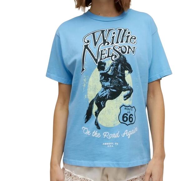 DAYDREAMER Willie Nelson Route 66 One-Size Tee, Size S New without Tag MSRP $88 - Picture 2 of 9
